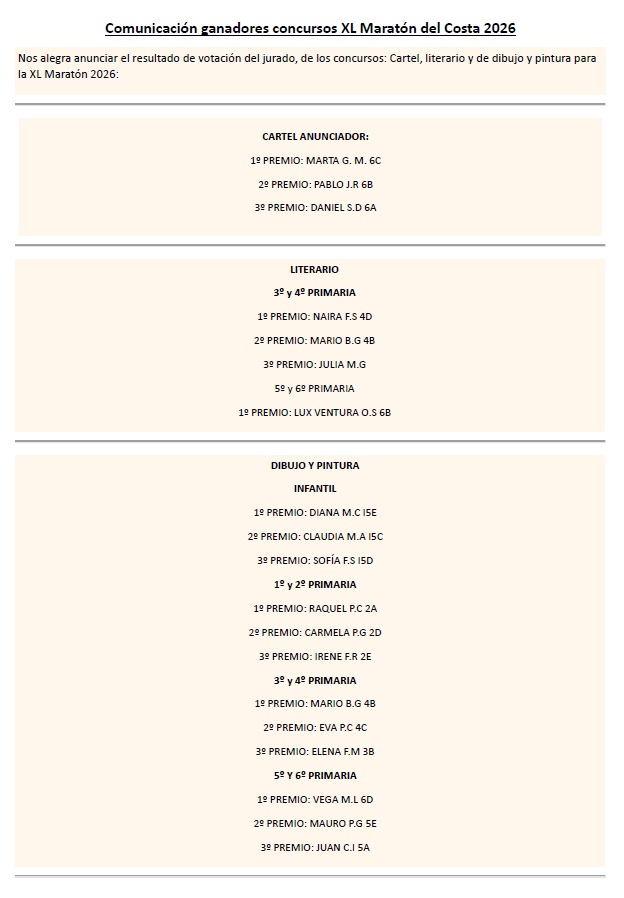 Ganadores concursos 